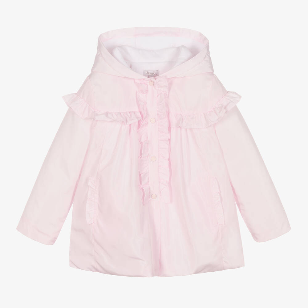 Patachou-Girls Pale Pink Hooded Coat | Childrensalon Outlet