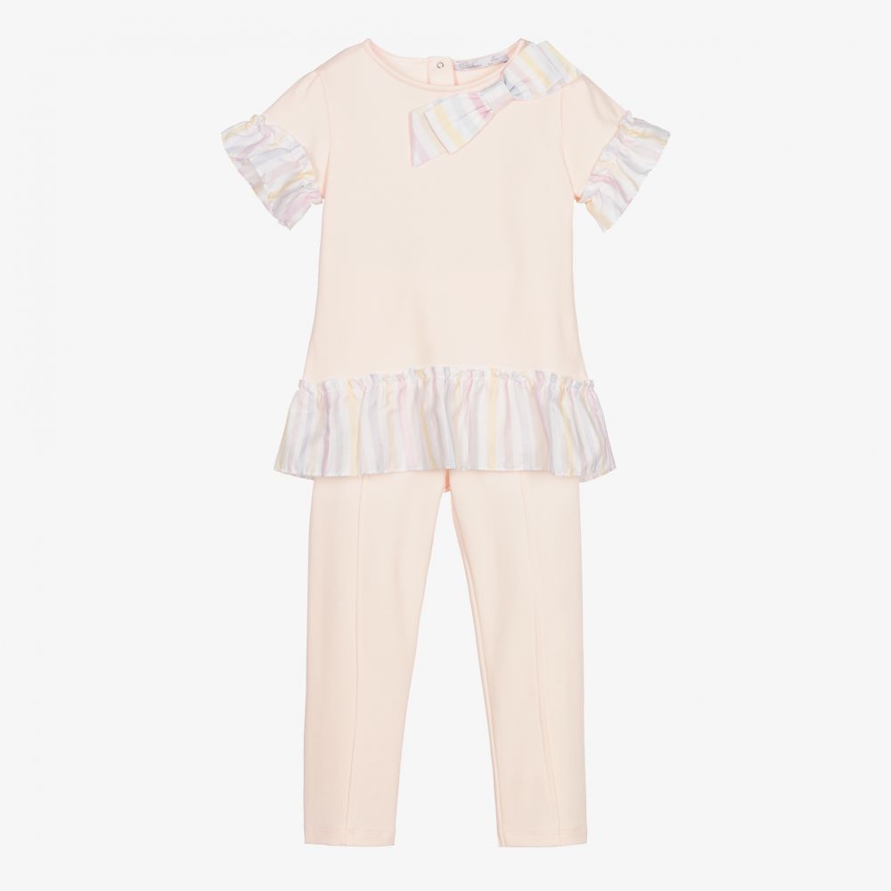 Patachou-Girls Pale Pink Leggings Set | Childrensalon Outlet