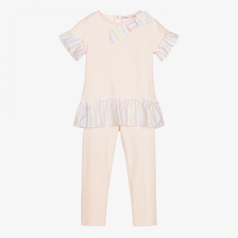 Patachou - Girls Pale Pink Leggings Set | Childrensalon