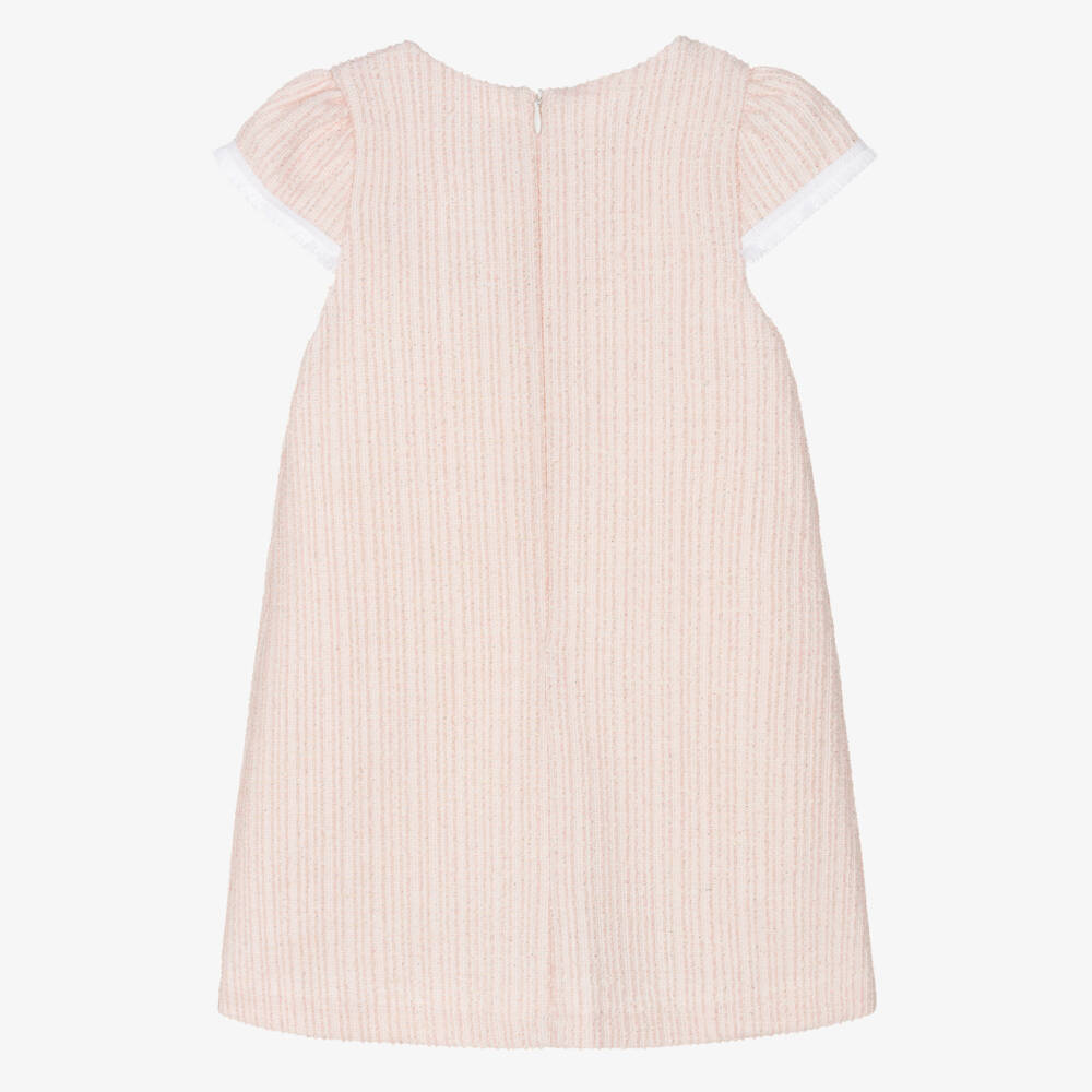 Patachou-Girls Pale Pink Sparkle Tweed Dress | Childrensalon Outlet