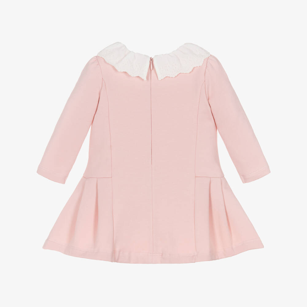 Patachou-Girls Pastel Dress with Embroidered Collar | Childrensalon Outlet