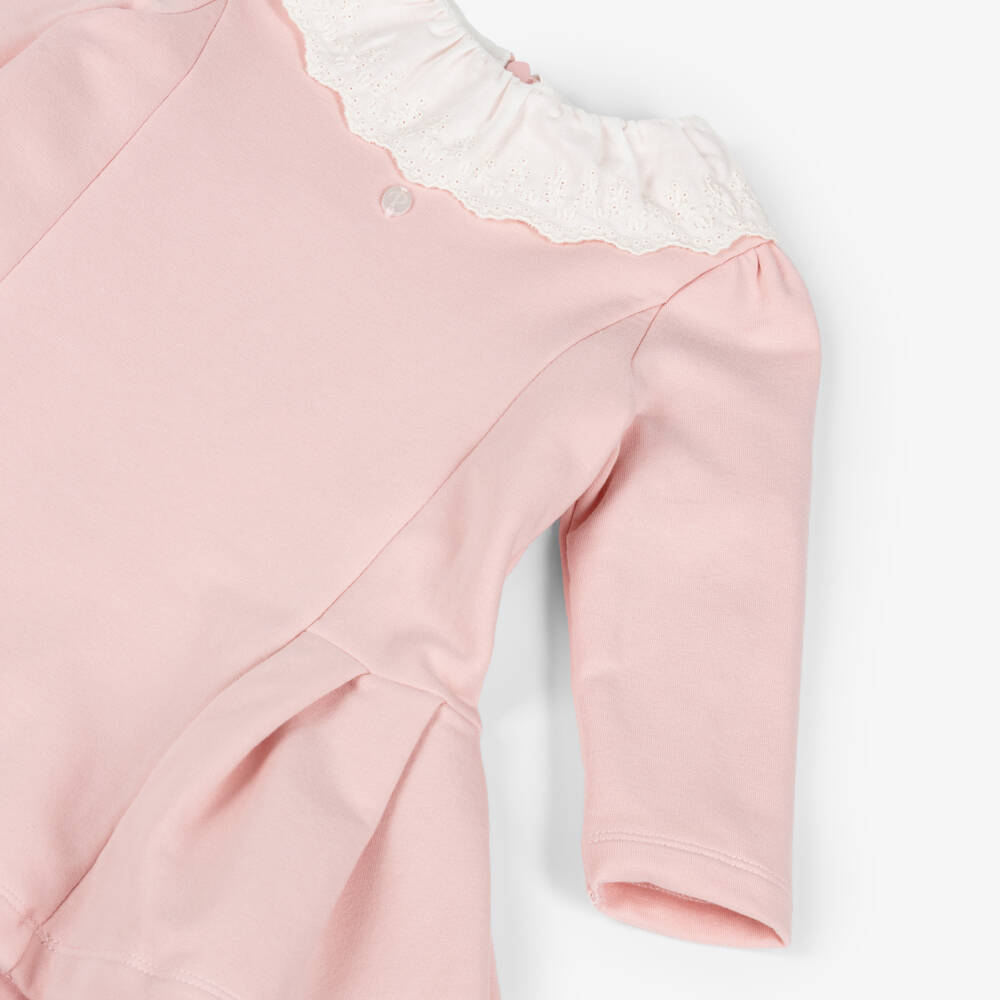 Patachou-Girls Pastel Dress with Embroidered Collar | Childrensalon Outlet