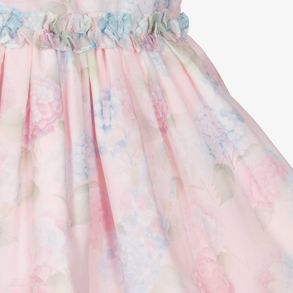 Patachou-Girls Pastel Pink Floral Chiffon Dress | Childrensalon Outlet