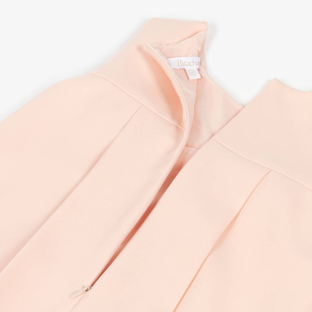 Patachou-Girls Peach Pink Sleeveless A-Line Dress with Bow | Childrensalon Outlet