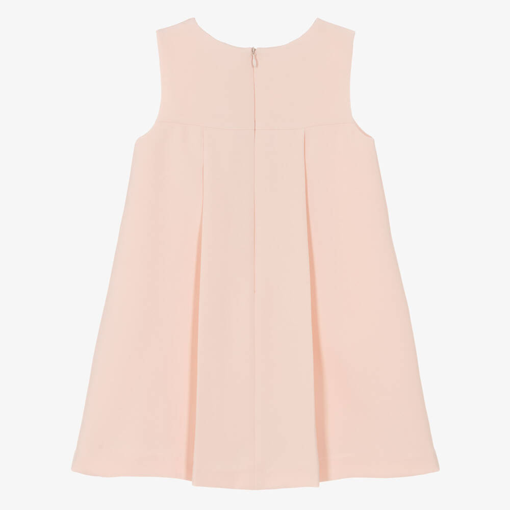Patachou-Girls Peach Pink Sleeveless A-Line Dress with Bow | Childrensalon Outlet