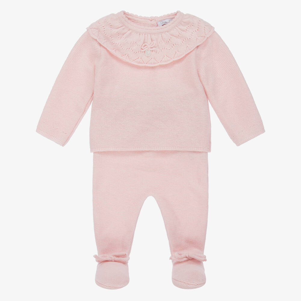 Patachou - Girls Pink 2 Piece Babysuit | Childrensalon