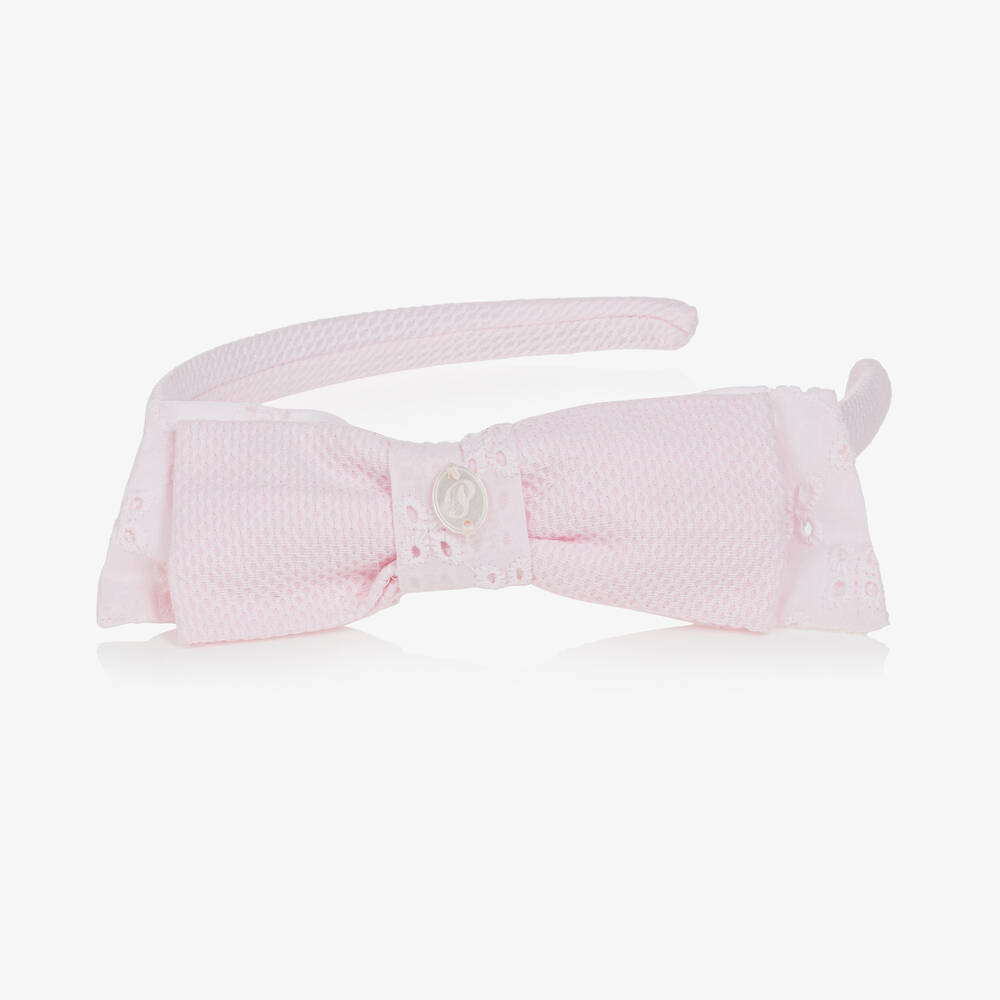 Patachou-Girls Pink Bow Hairband | Childrensalon Outlet