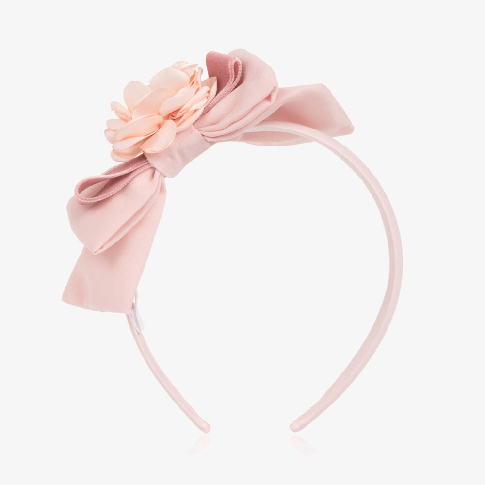 Patachou-طوق شعر بناتي وردي من الشيفون مع فيونكة | Childrensalon Outlet