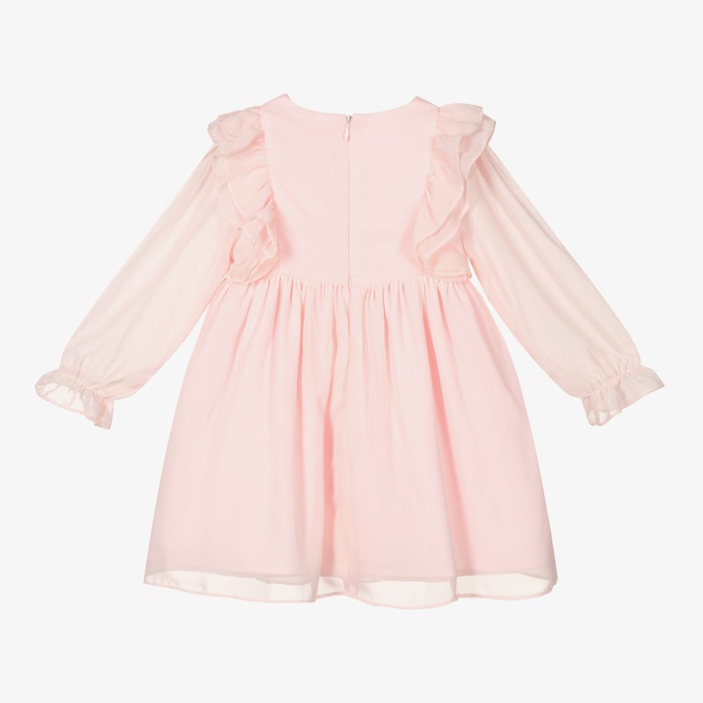 Patachou-Girls Pink Chiffon Dress | Childrensalon Outlet