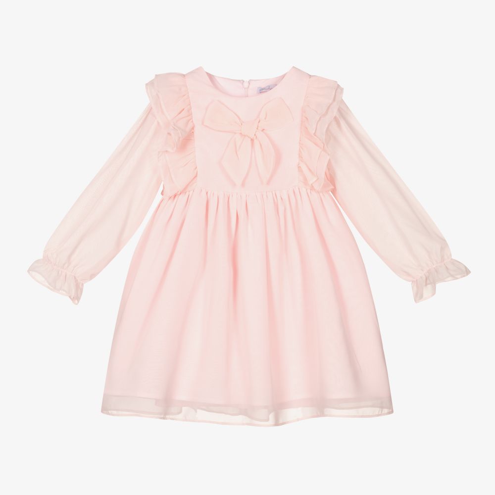 Patachou-Girls Pink Chiffon Dress | Childrensalon Outlet