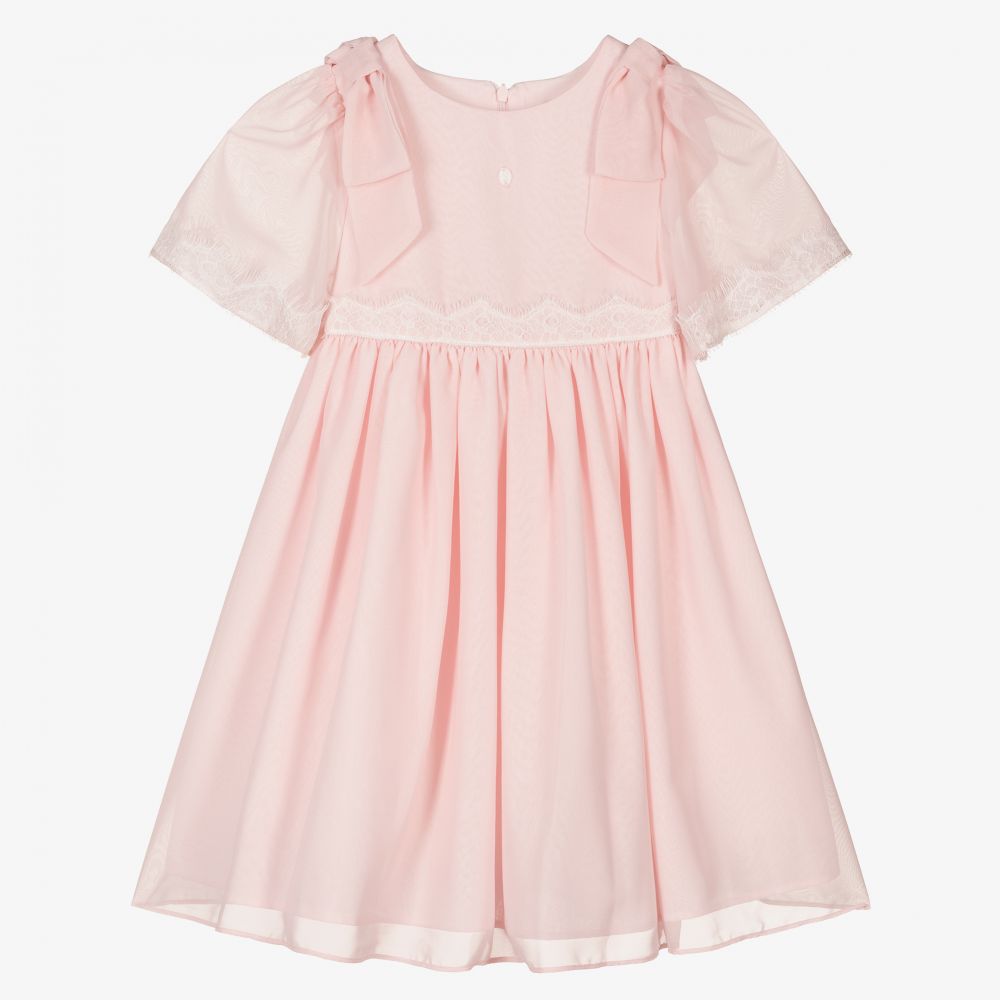 Patachou - Girls Pink Chiffon Dress  | Childrensalon