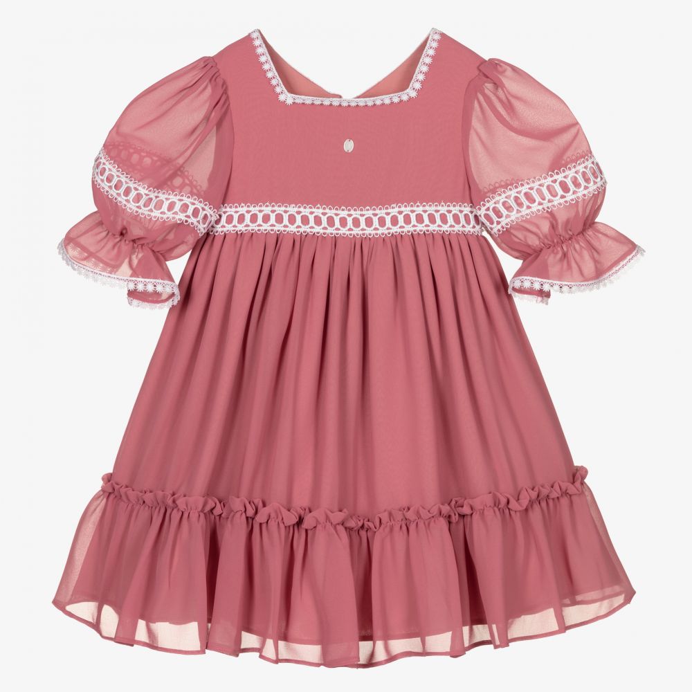 Patachou - Розовое шифоновое платье для девочек | Childrensalon