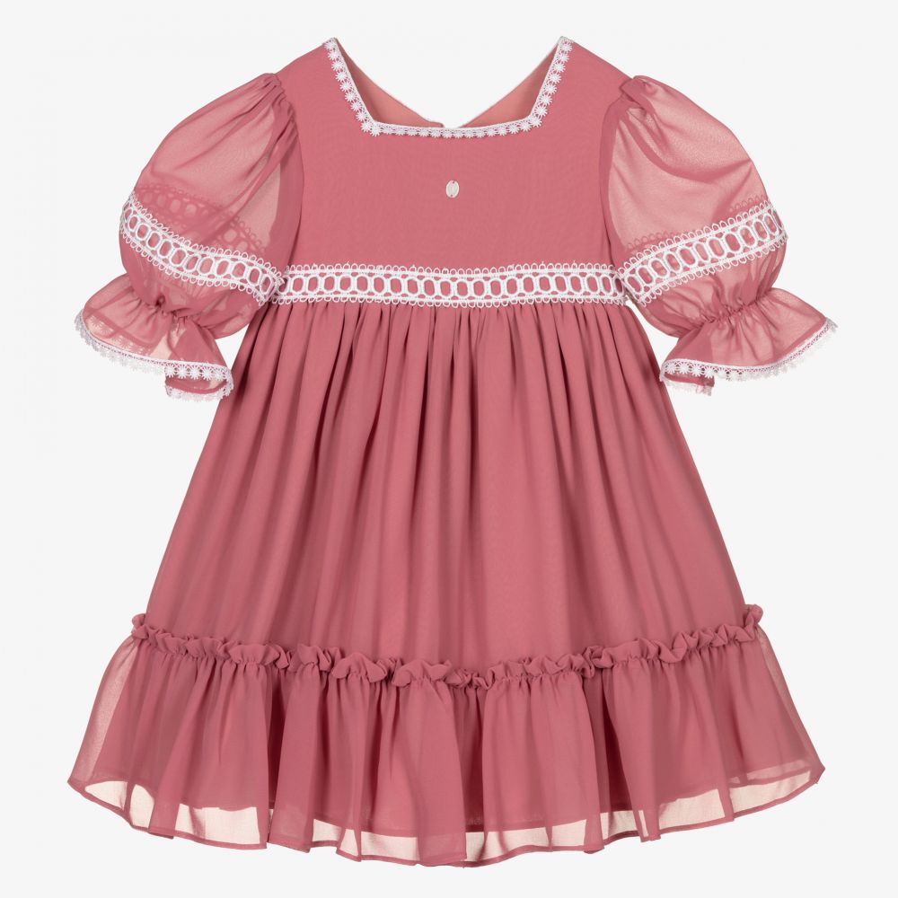 Patachou - Robe rose en mousseline Fille | Childrensalon