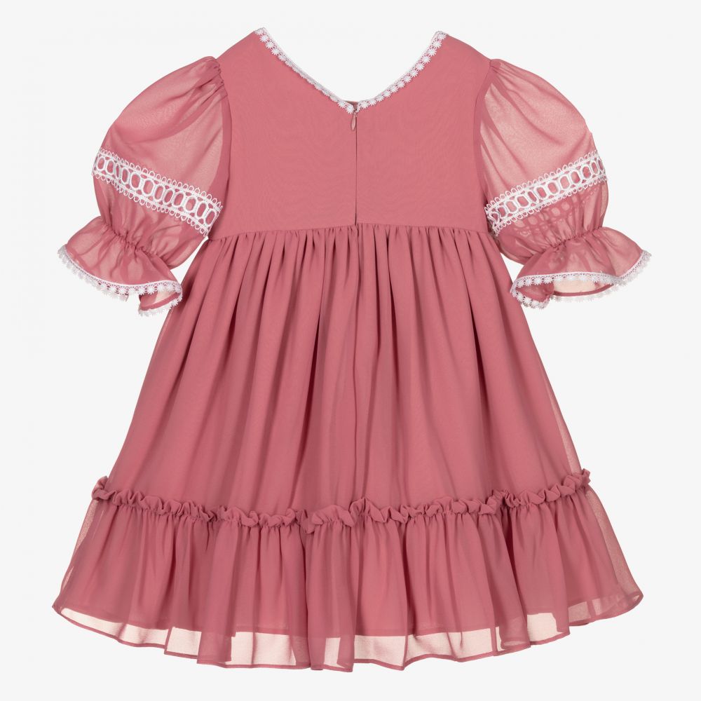 Patachou-Girls Pink Chiffon Dress | Childrensalon Outlet