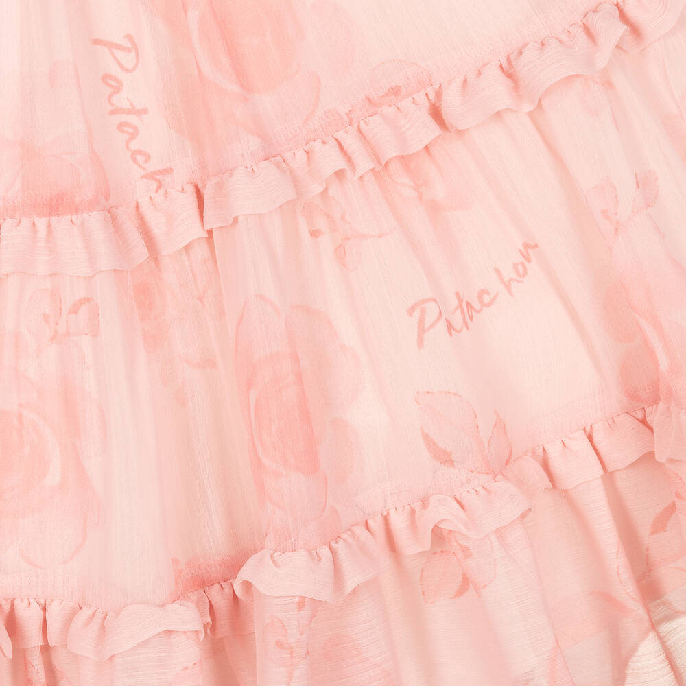 Patachou-Girls Pink Chiffon Dress | Childrensalon Outlet