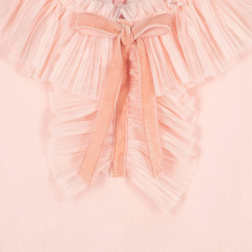 Patachou-Girls Pink Chiffon Dress | Childrensalon Outlet