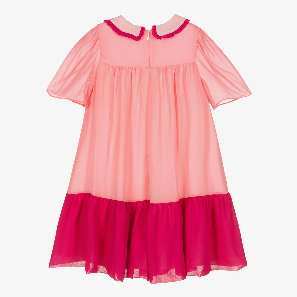 Patachou - Girls Pink Chiffon Dress | Childrensalon Outlet