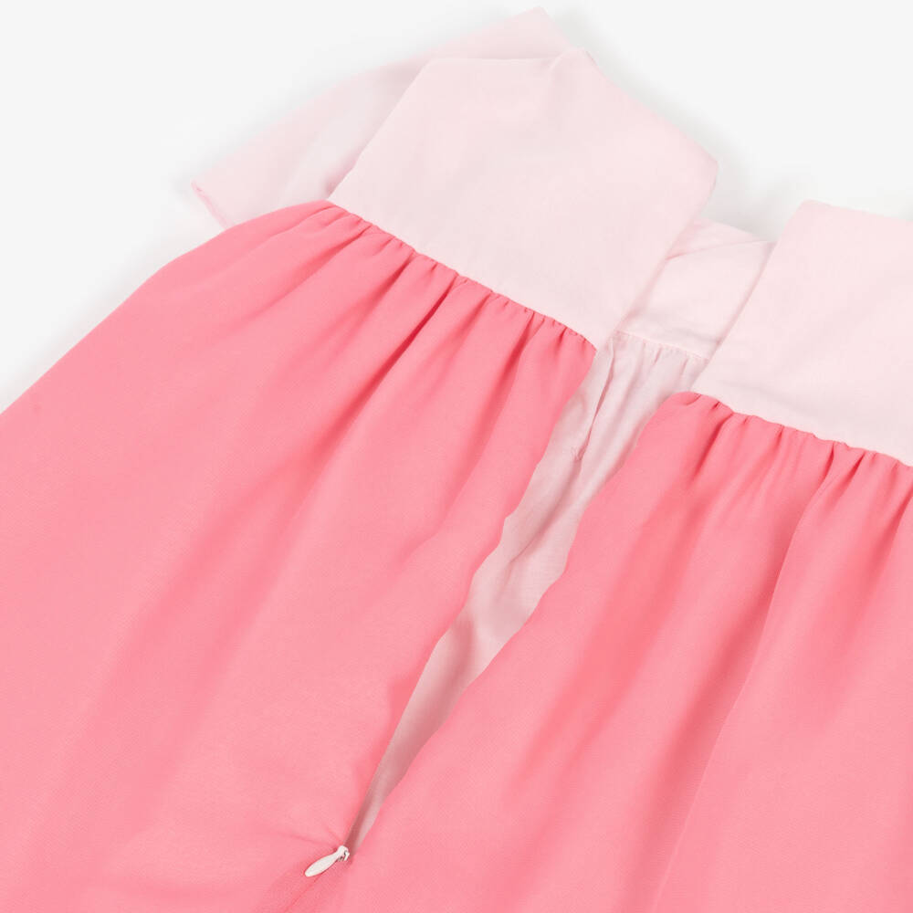 Patachou-Girls Pink Chiffon Dress with Statement Bow | Childrensalon Outlet