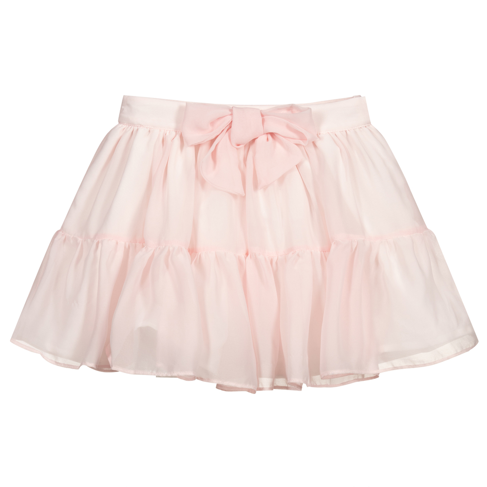 Patachou - Girls Pink Chiffon Skirt | Childrensalon