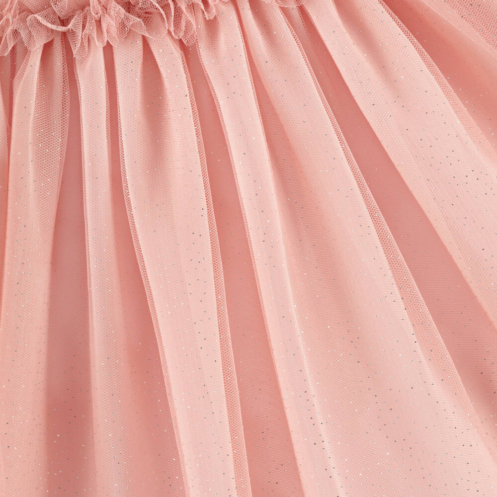 Patachou-Girls Pink Chiffon & Tulle Cape Style Dress | Childrensalon Outlet