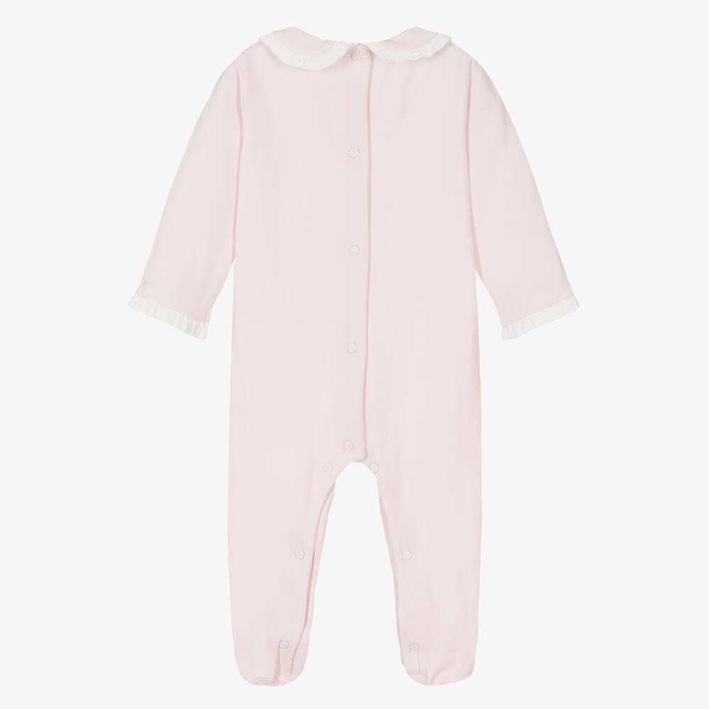 Patachou-Girls Pink Cotton Babygrow | Childrensalon Outlet