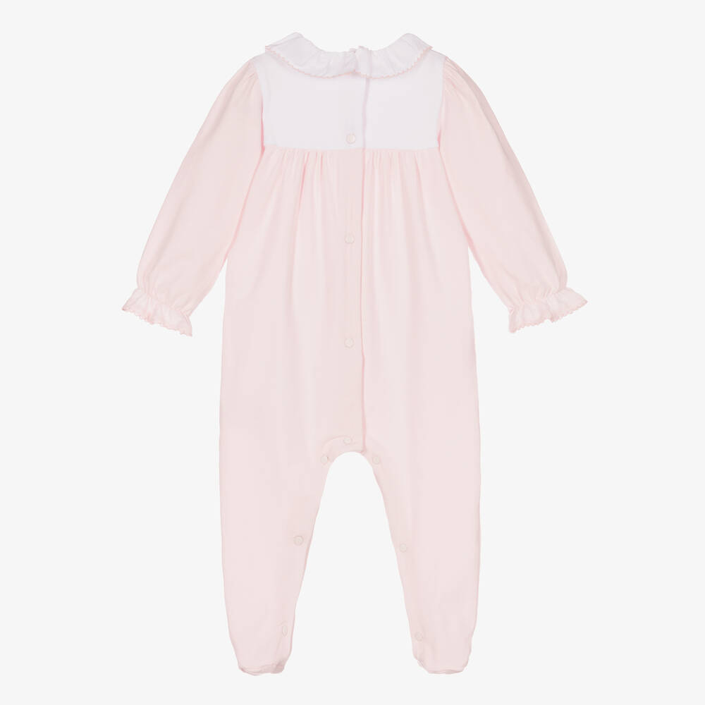 Patachou-Girls Pink Cotton Babygrow | Childrensalon Outlet