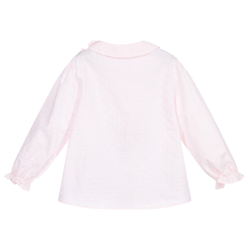 Patachou-Girls Pink Cotton Blouse | Childrensalon Outlet