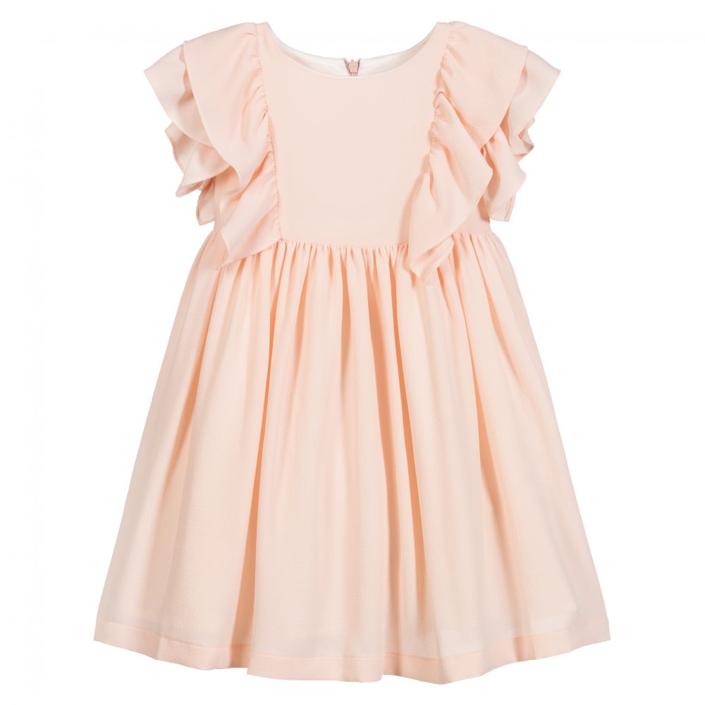 Patachou - Girls Pink Cotton Dress | Childrensalon