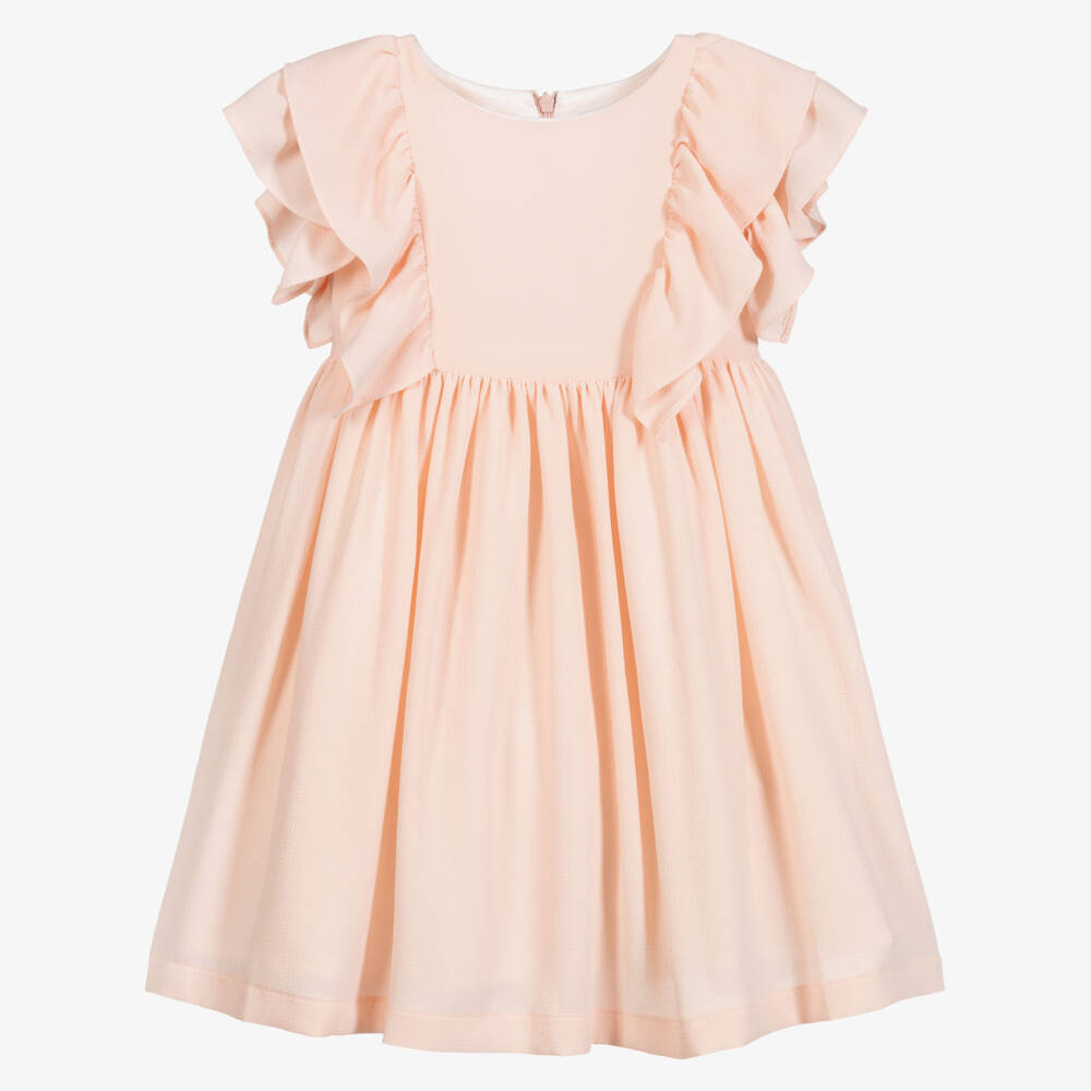 Patachou-Girls Pink Cotton Dress | Childrensalon Outlet
