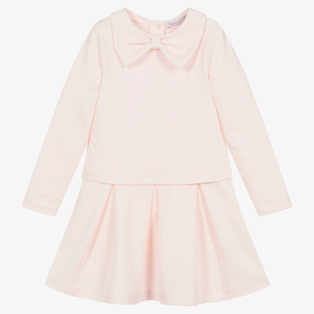 Patachou - Girls Pink Cotton Dress | Childrensalon