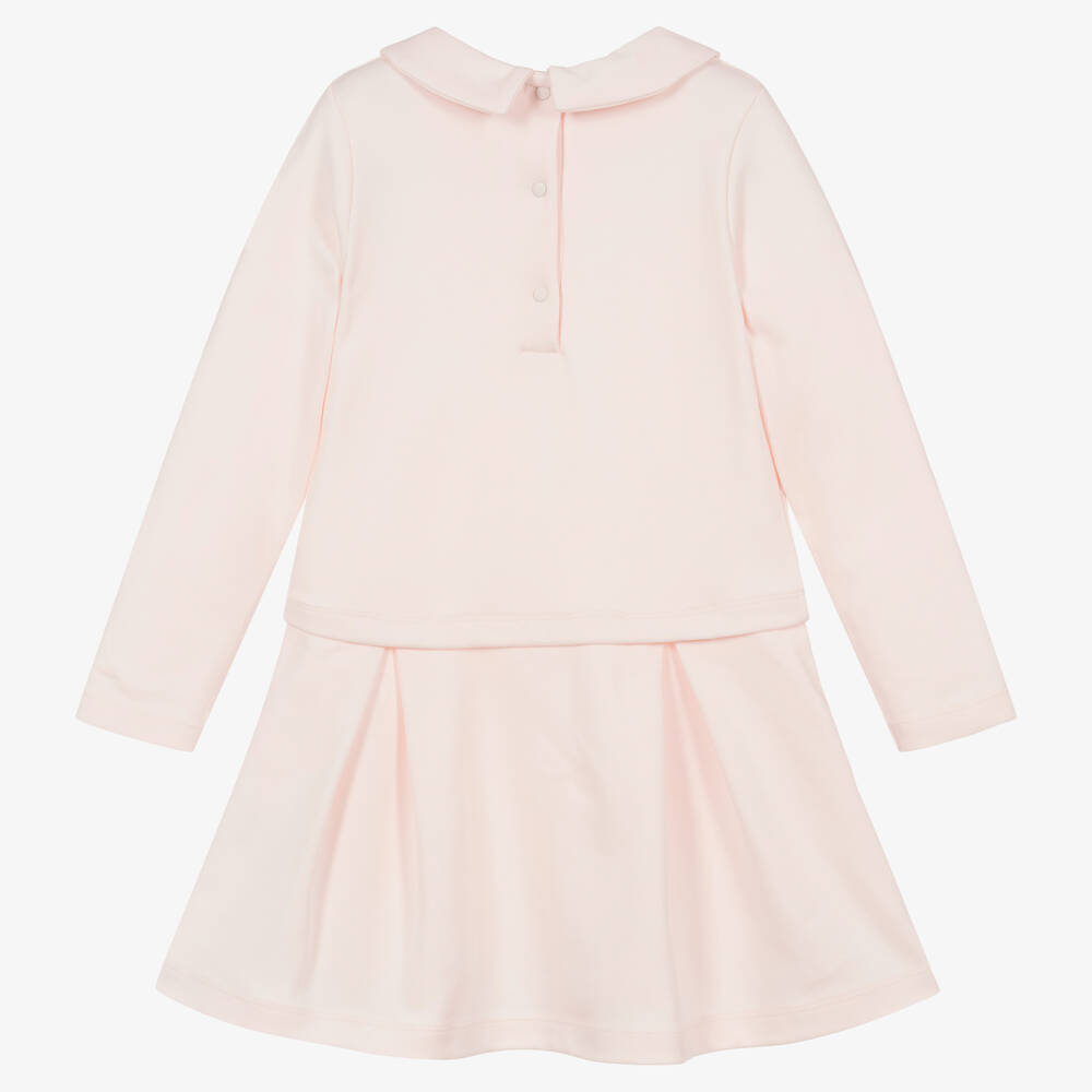 Patachou-Girls Pink Cotton Dress | Childrensalon Outlet