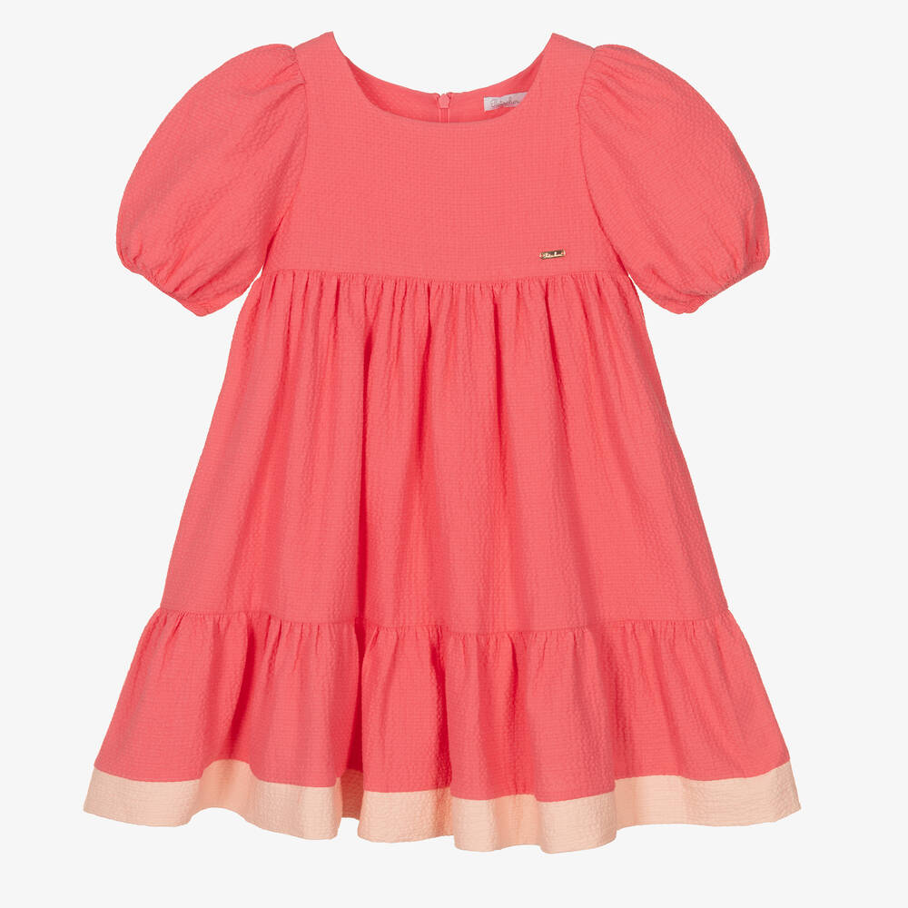 Patachou - Robe rose en coton fille | Childrensalon