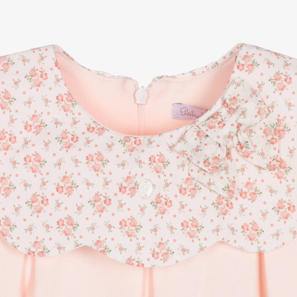 Patachou-Girls Pink Cotton Floral Liberty Dress | Childrensalon Outlet