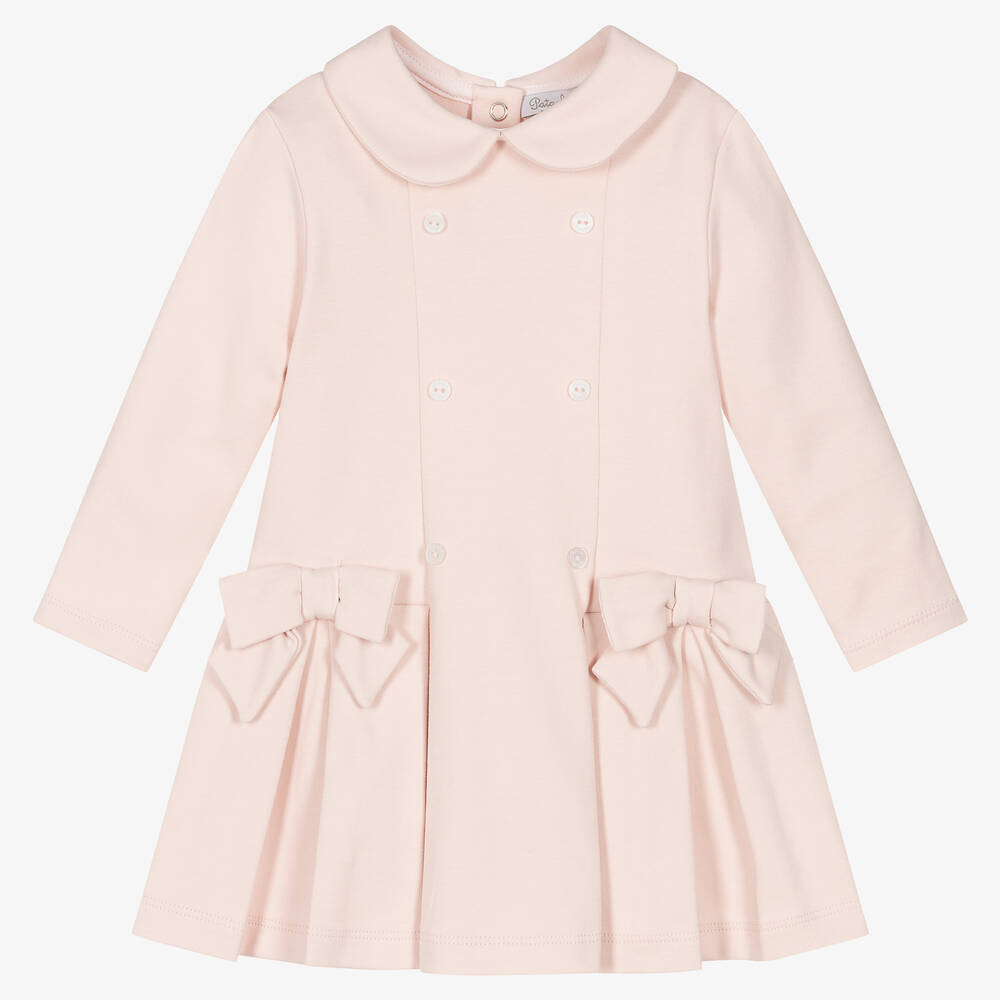 Patachou - Girls Pink Cotton Jersey Dress | Childrensalon