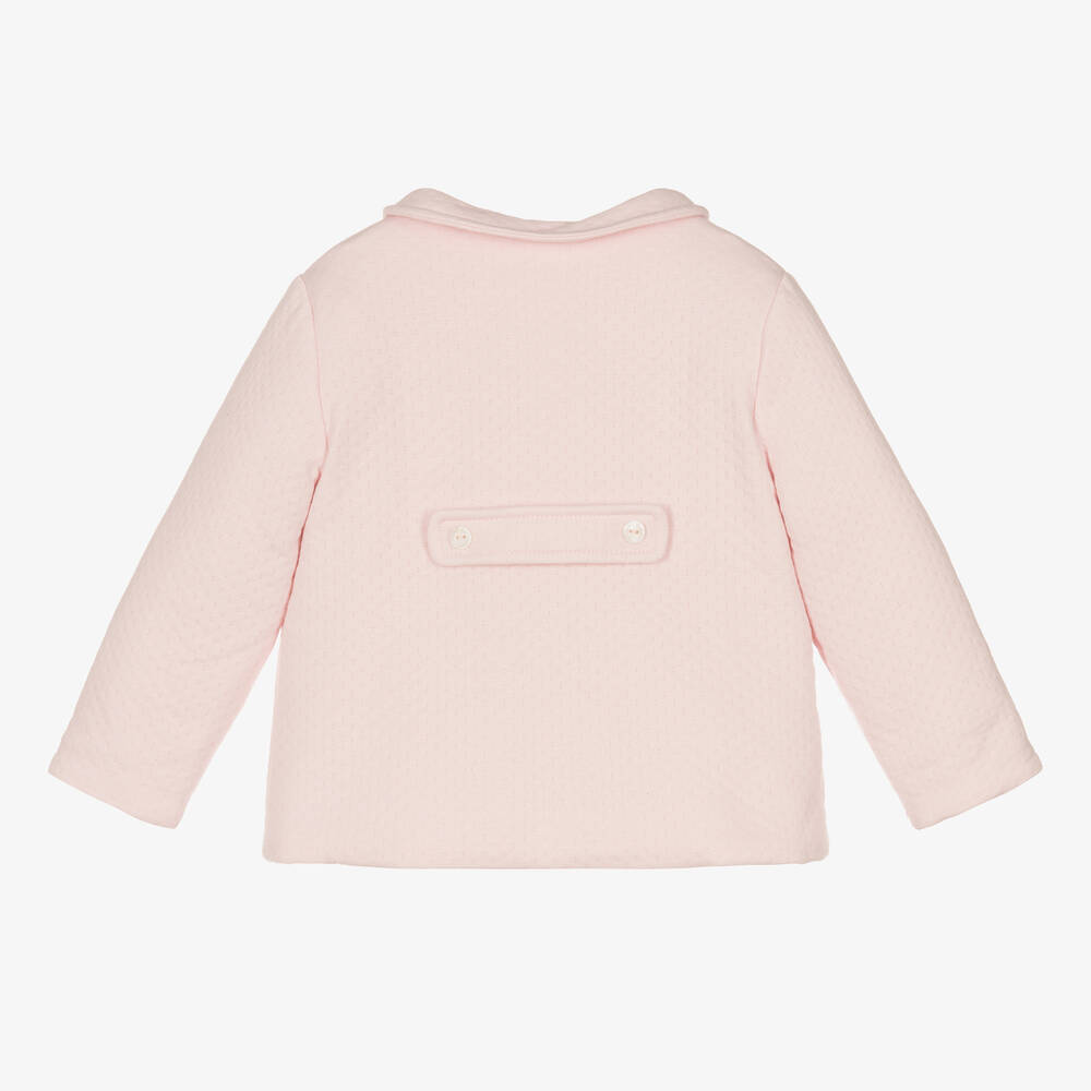 Patachou-Girls Pink Cotton Jersey Jacket | Childrensalon Outlet