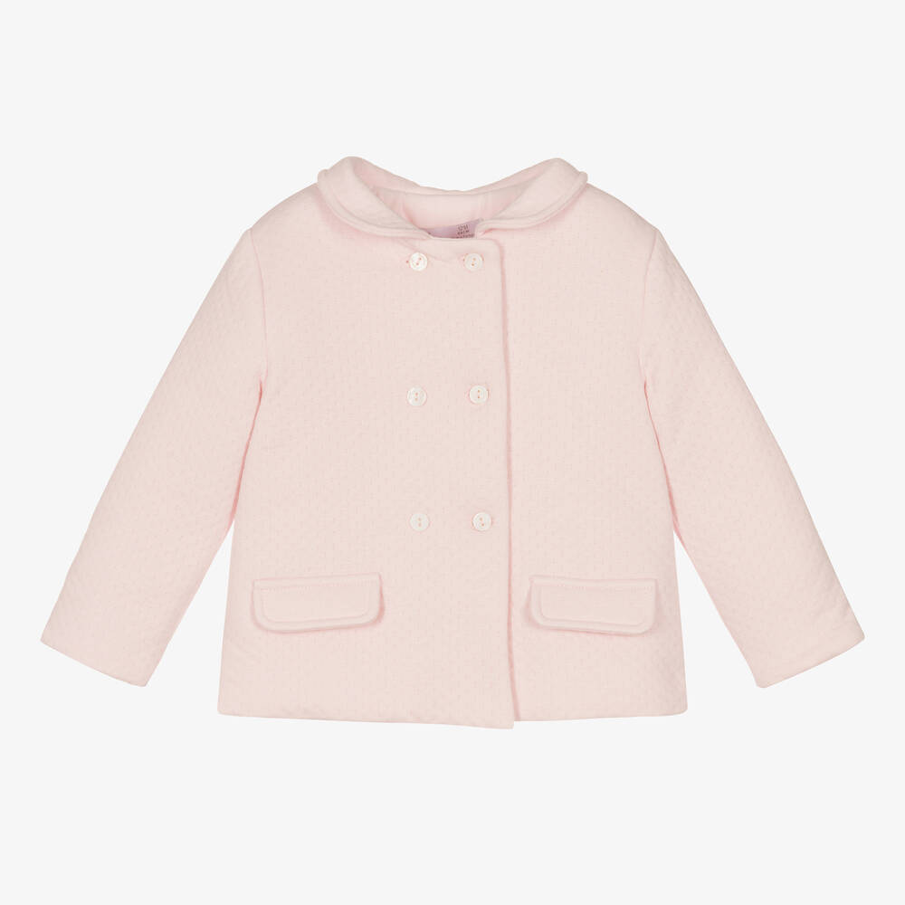 Patachou - Girls Pink Cotton Jersey Jacket | Childrensalon Outlet