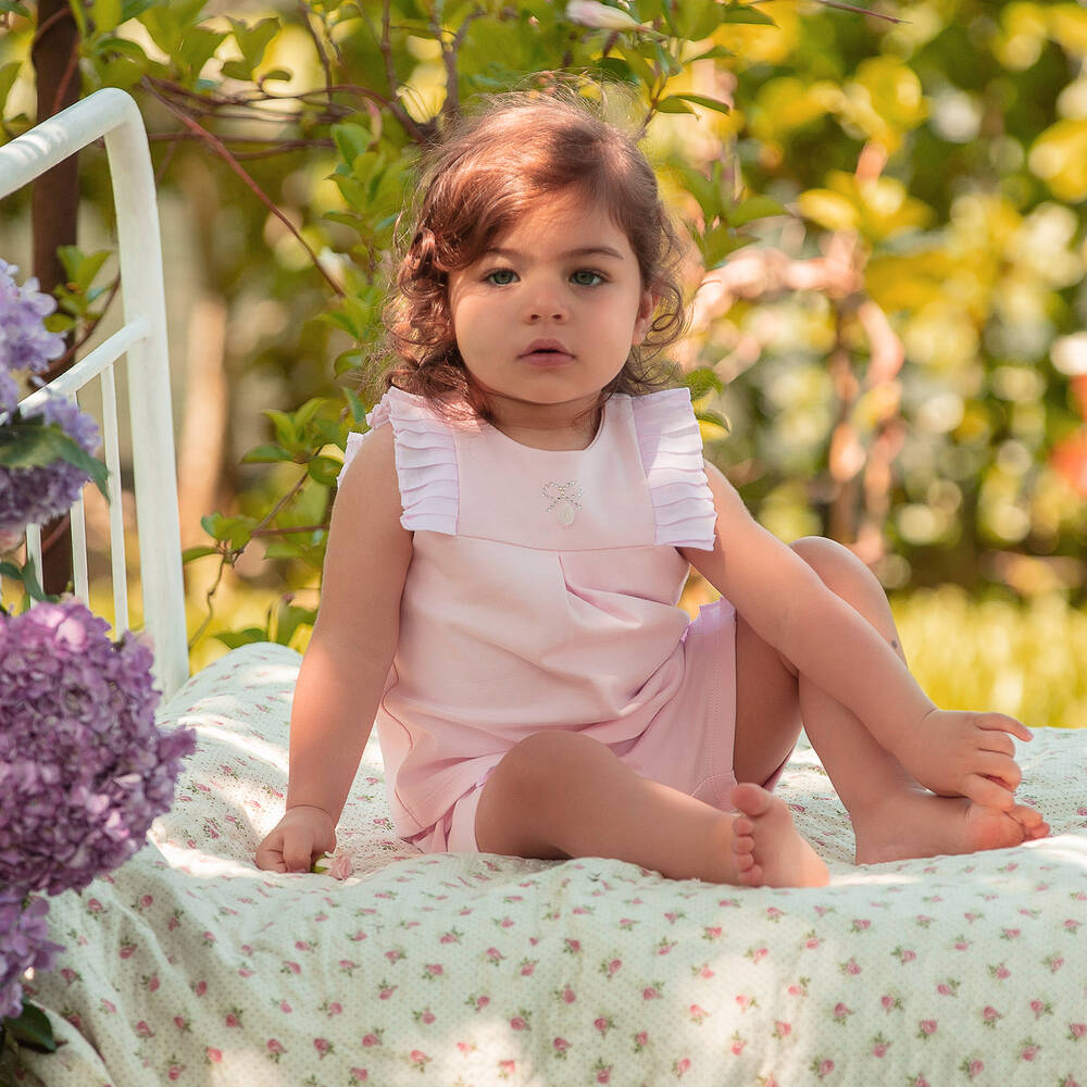 Patachou-Розовый топ и шорты из хлопкового джерси | Childrensalon Outlet