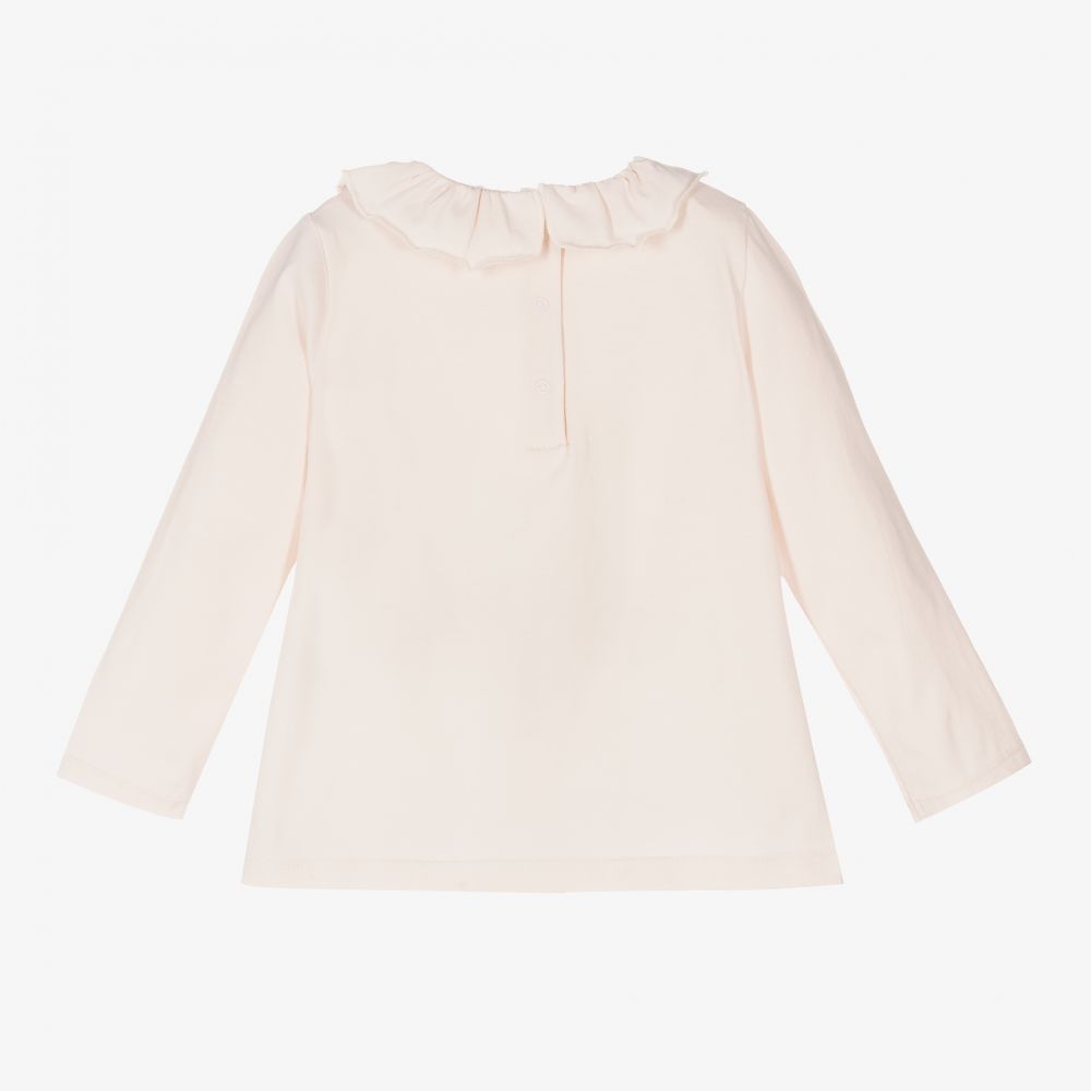 Patachou-Girls Pink Cotton Jersey Top | Childrensalon Outlet