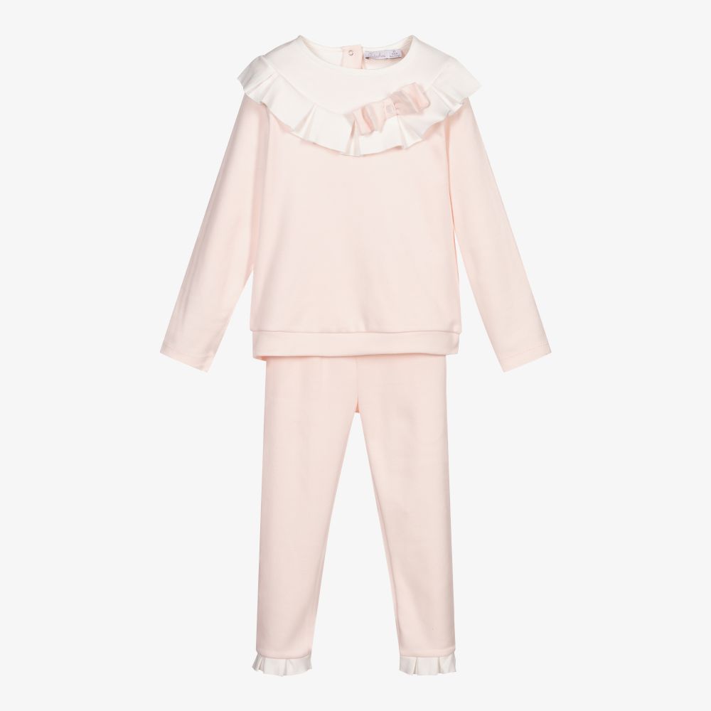 Patachou-Girls Pink Cotton Leggings Set | Childrensalon Outlet