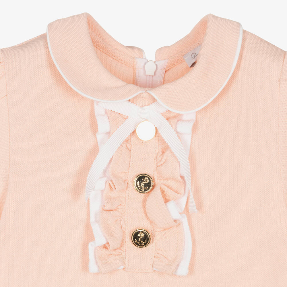 Patachou-Розовое платье из хлопкового пике | Childrensalon Outlet