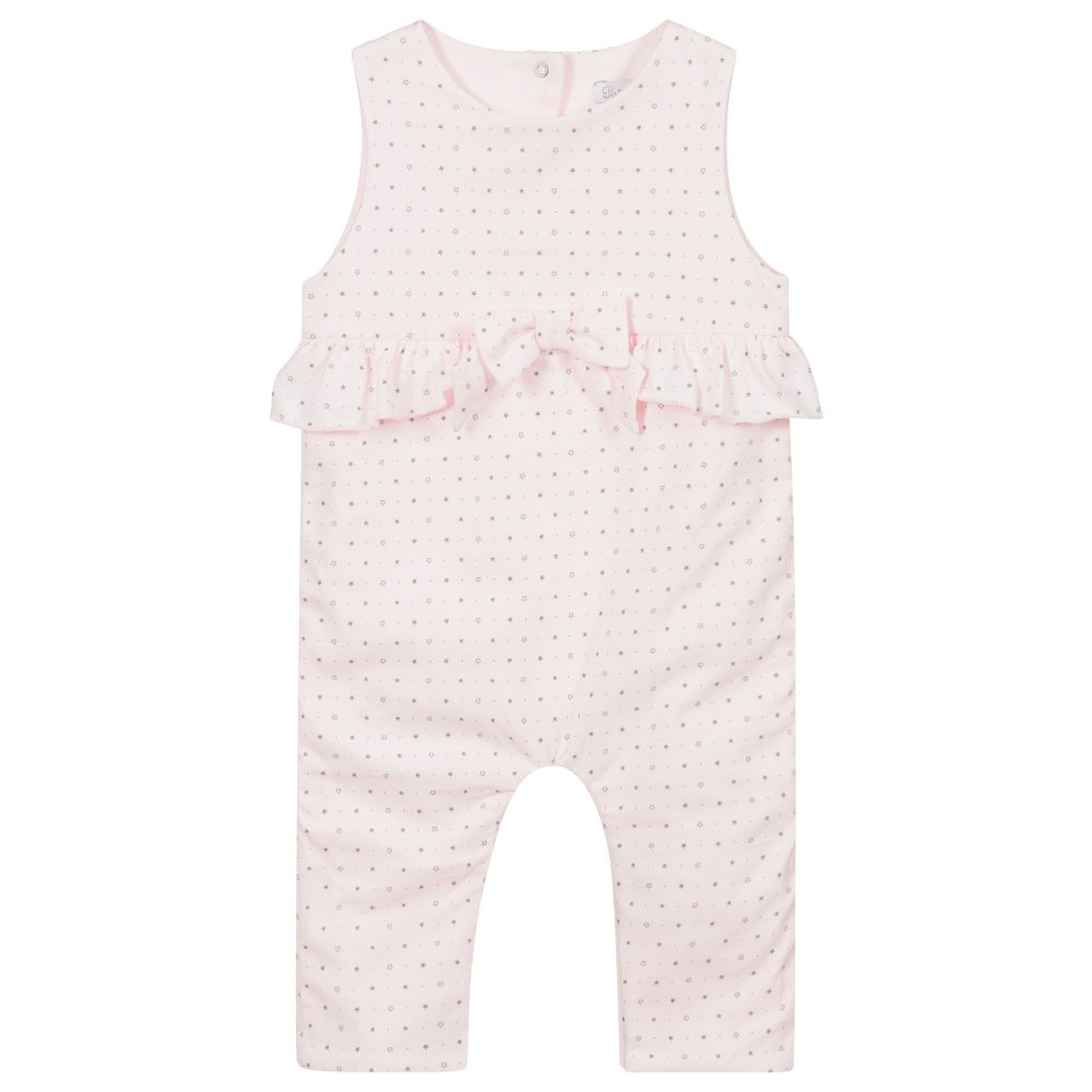 Patachou - Girls Pink Cotton Romper | Childrensalon