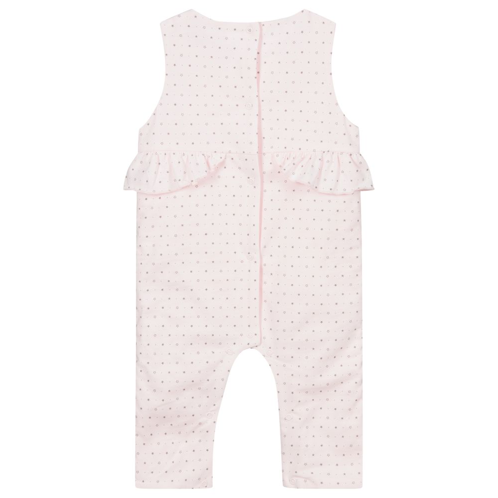 Patachou-Girls Pink Cotton Romper | Childrensalon Outlet
