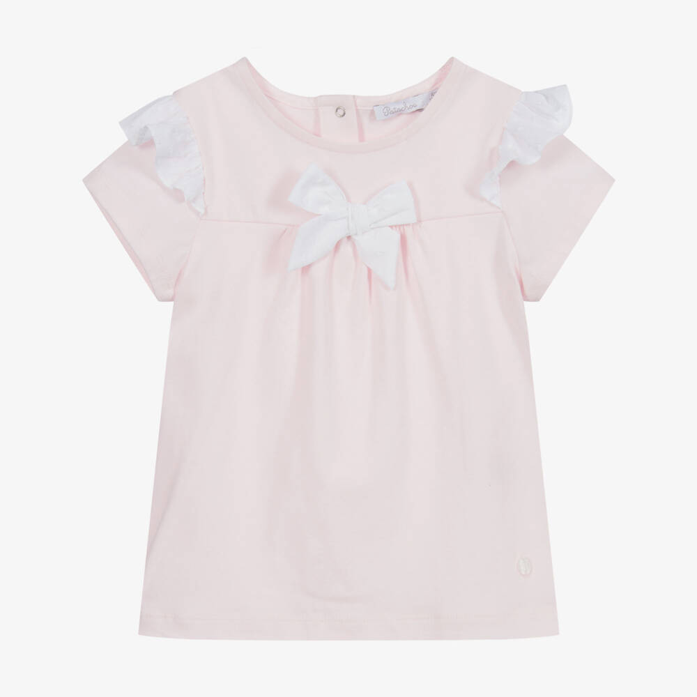 Patachou-Girls Pink Cotton Top | Childrensalon Outlet