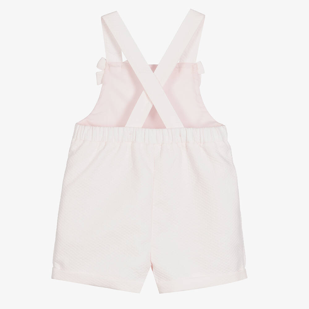 Pink short dungarees clearance