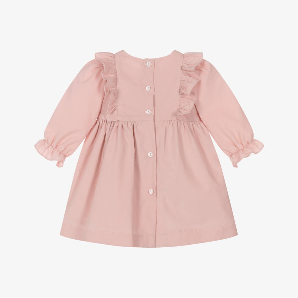 Patachou-Girls Pink Embroidered Cord Dress | Childrensalon Outlet