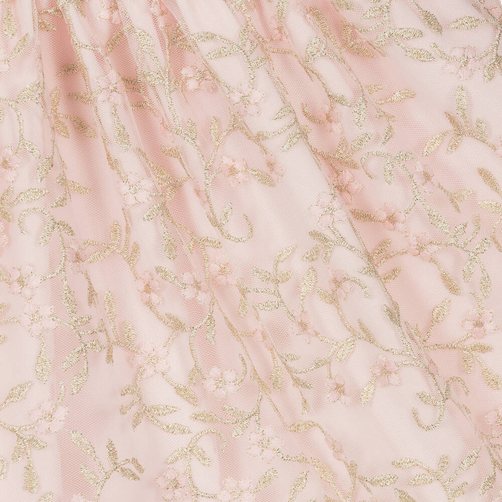 Patachou-Розовое платье из тюля с вышивкой для девочек | Childrensalon Outlet