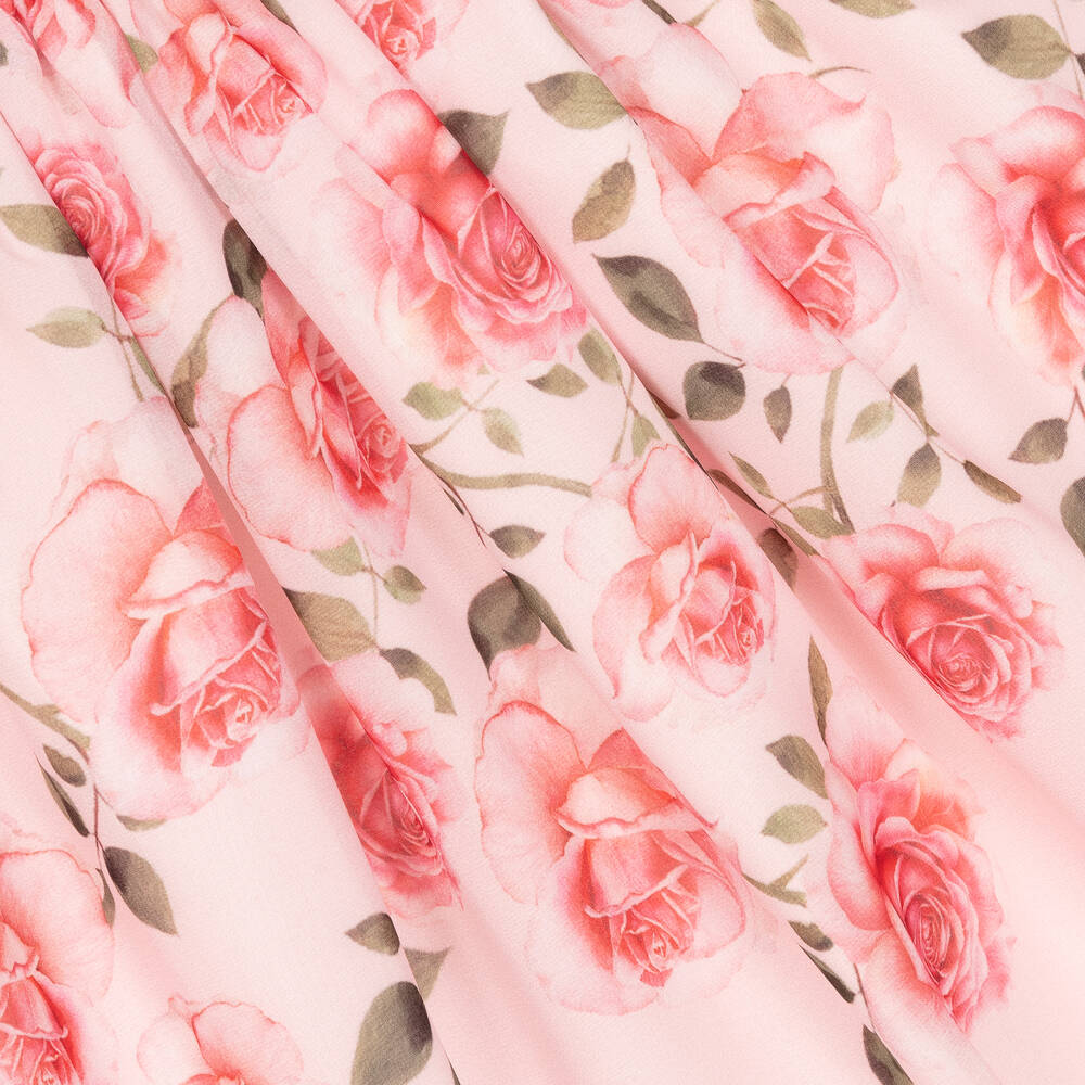 Patachou-Розовое шифоновое платье с цветами | Childrensalon Outlet