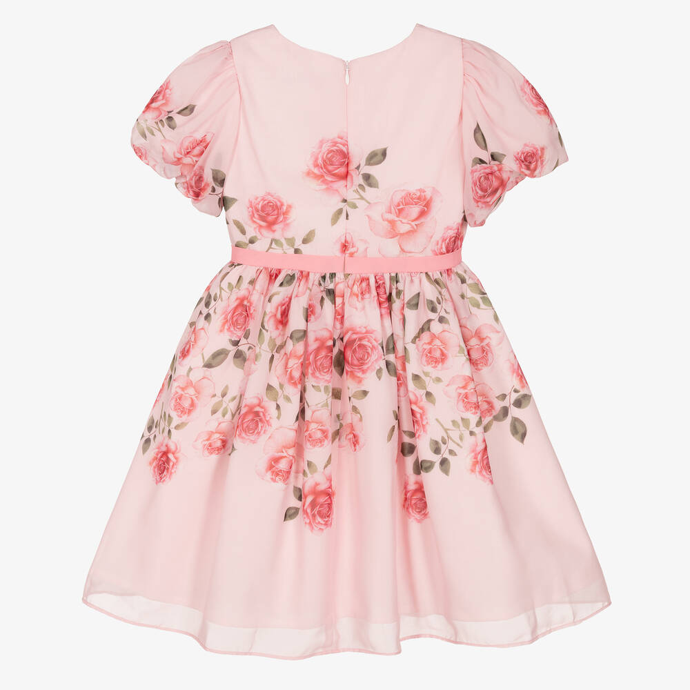 Patachou-Розовое шифоновое платье с цветами | Childrensalon Outlet