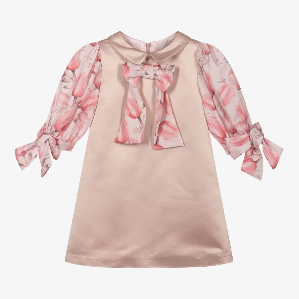 Patachou - Girls Pink Floral Dress | Childrensalon