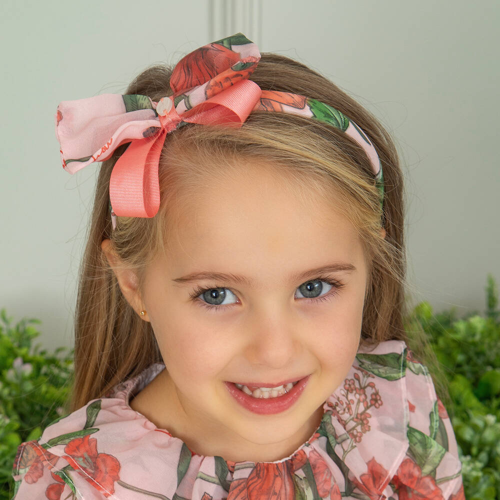 Patachou-Розовый ободок с цветами для девочек | Childrensalon Outlet